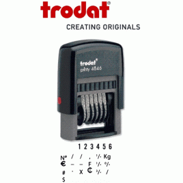 Trodat 4846 6位可調數字號碼+符號 回墨印 4mm